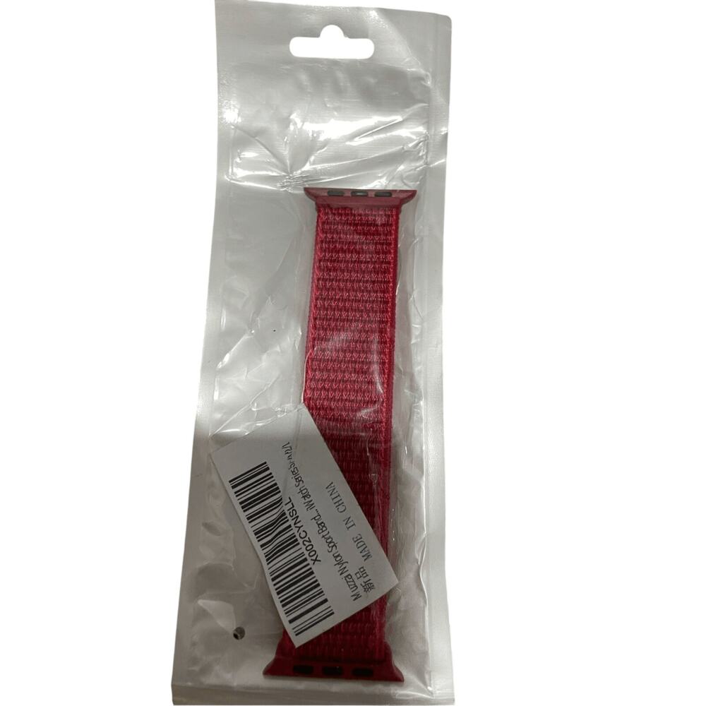 NWT Apple Watch Red Muzza Nylon Sports Band 38MM